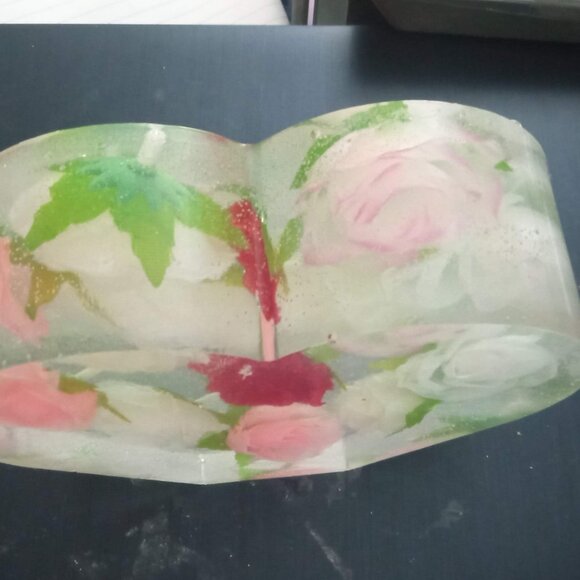 Handmade Rose Heart Sculpture - Picture 5 of 6